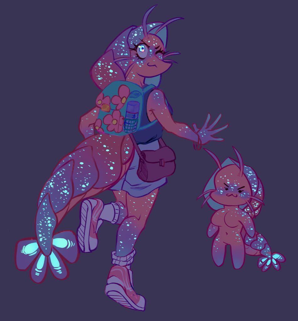 Lobster girl in dark